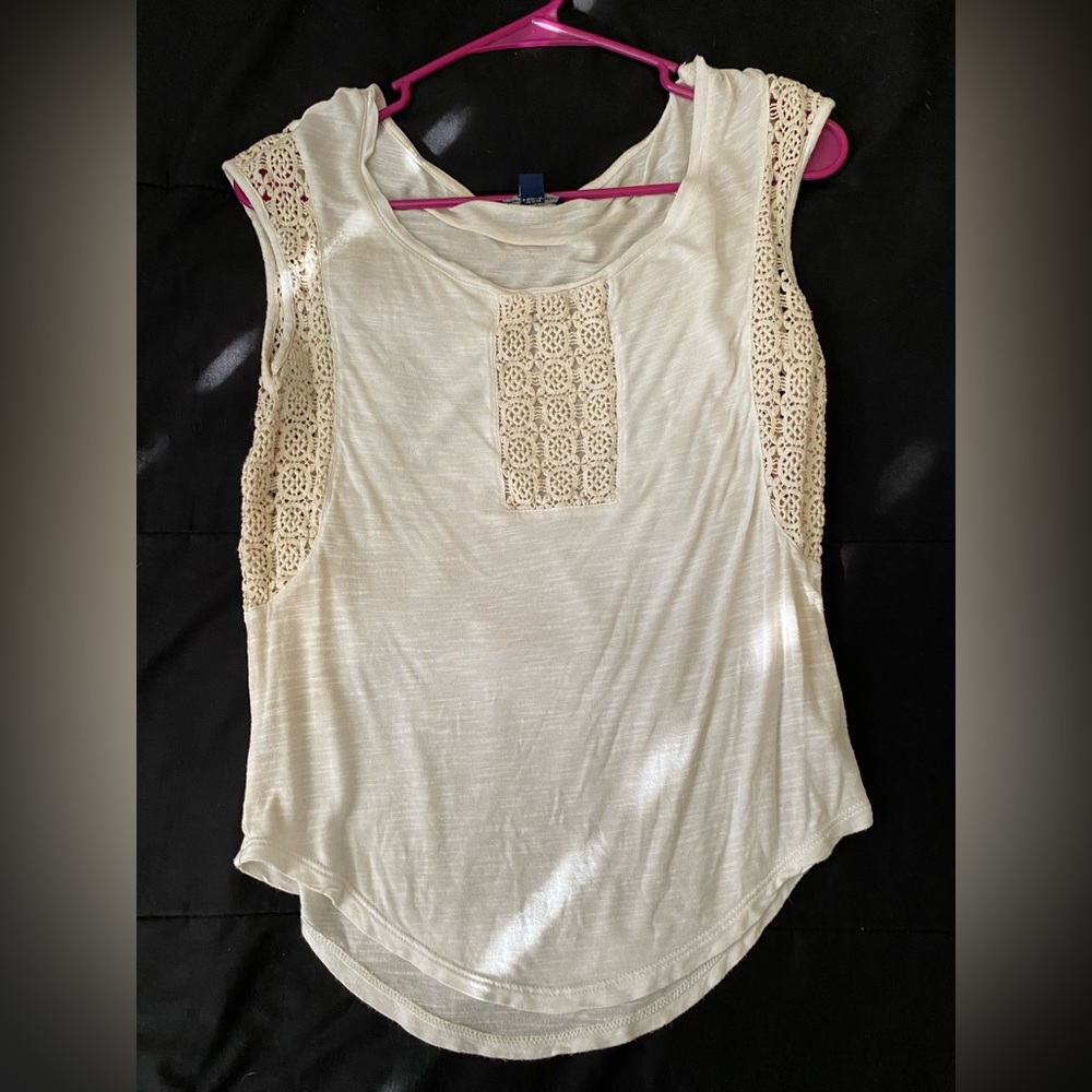 Cream crochet top